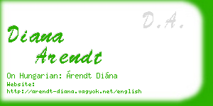 diana arendt business card
